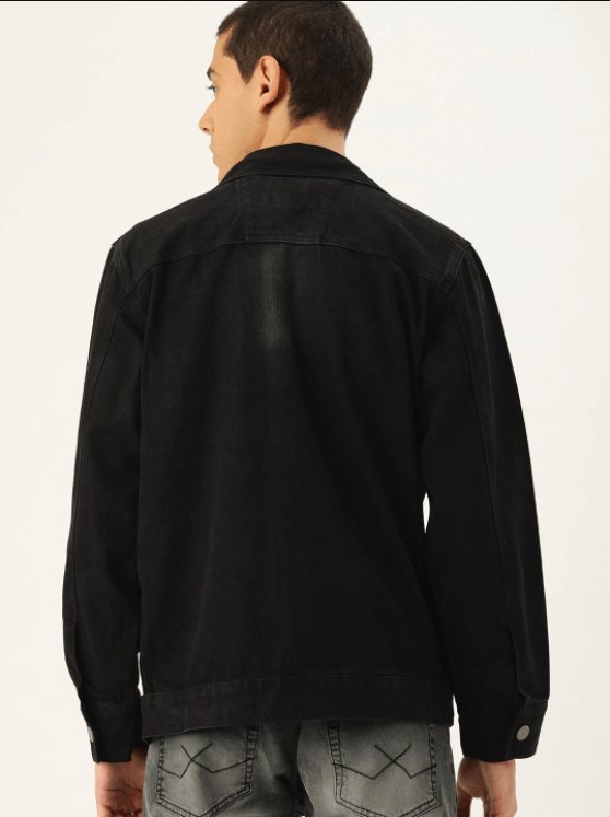 Mens Denim Jacket Black - HB INDUSTRIES - Denim Jacket -