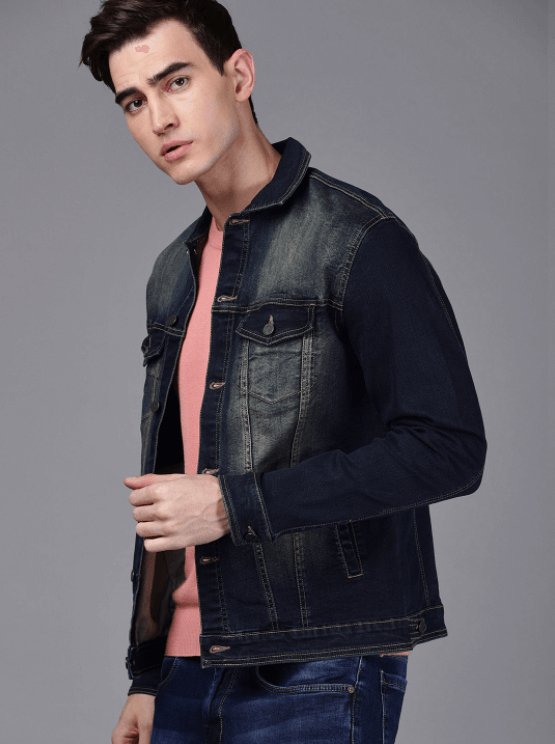 Mens Denim Jacket Black - HB INDUSTRIES - Denim Jacket -