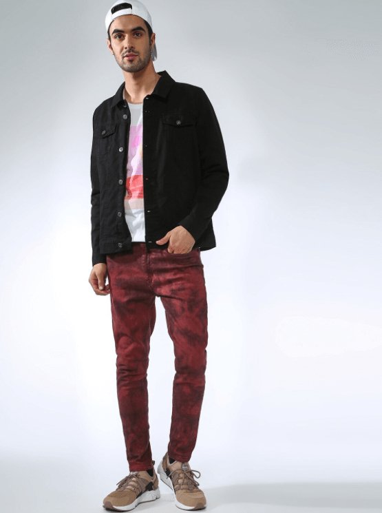 Mens Denim Jacket Black - HB INDUSTRIES - Denim Jacket -