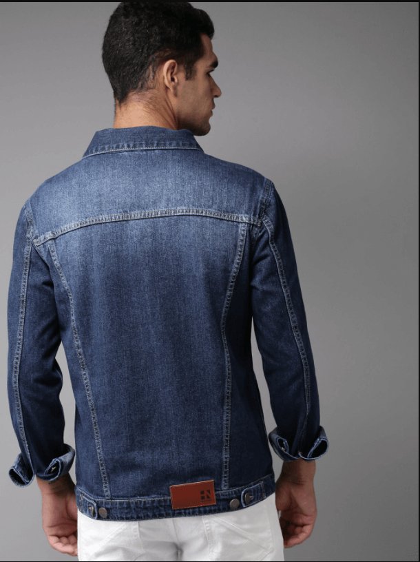 Mens Denim Jacket Dark Blue - HB INDUSTRIES - Denim Jacket -