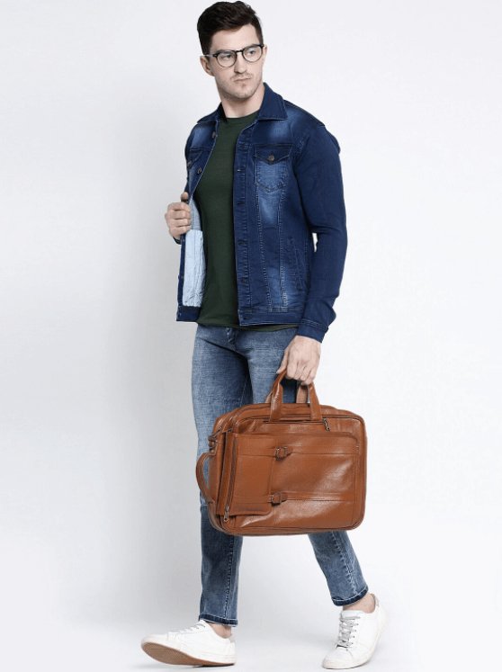 Mens Denim Jacket Dark Blue - HB INDUSTRIES - Denim Jacket -