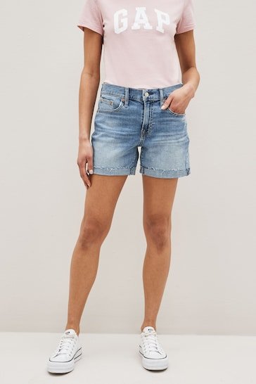 Mid Rise Girlfriend Shorts