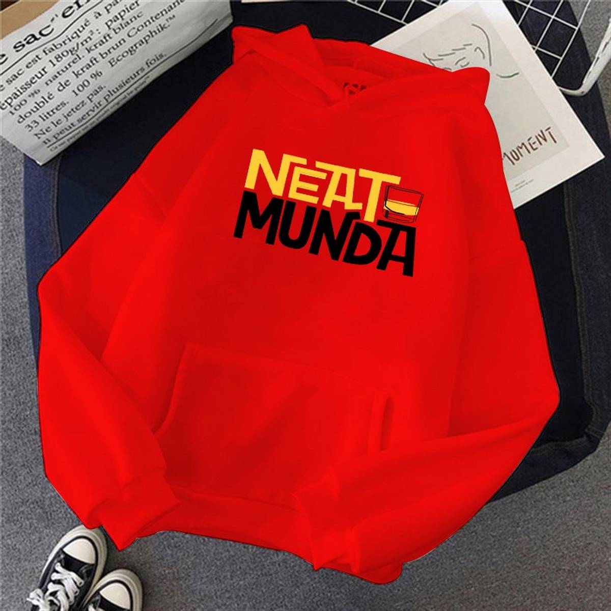 Neat Munda Fleece Full Sleeves Pull Over Hoodie For Men - HB INDUSTRIES - Hoodies & Sweatshirts -