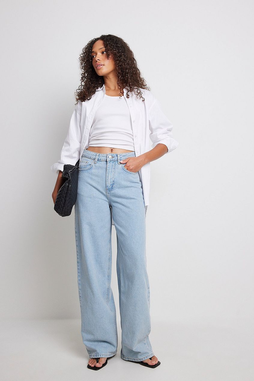 Organic Extra Wide Leg Denim For Womens - HB INDUSTRIES - Jeans -