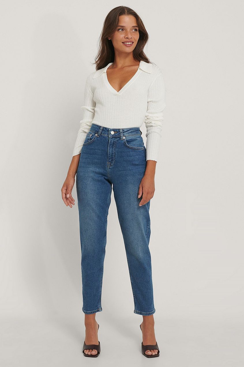 Organic Mom Jeans For Womens - HB INDUSTRIES - Jeans -