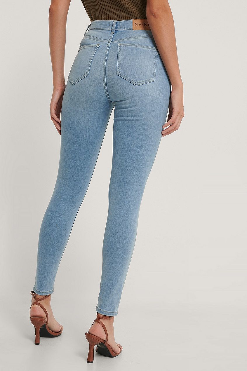 Organic Skinny High Waist Destroyed Jeans For Womens - HB INDUSTRIES - Jeans -