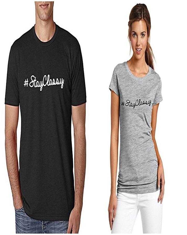 Pack Of 2 - Multicolor Cotton Printed T - Shirts For Couple - HB INDUSTRIES - Tops & T - Shirts -