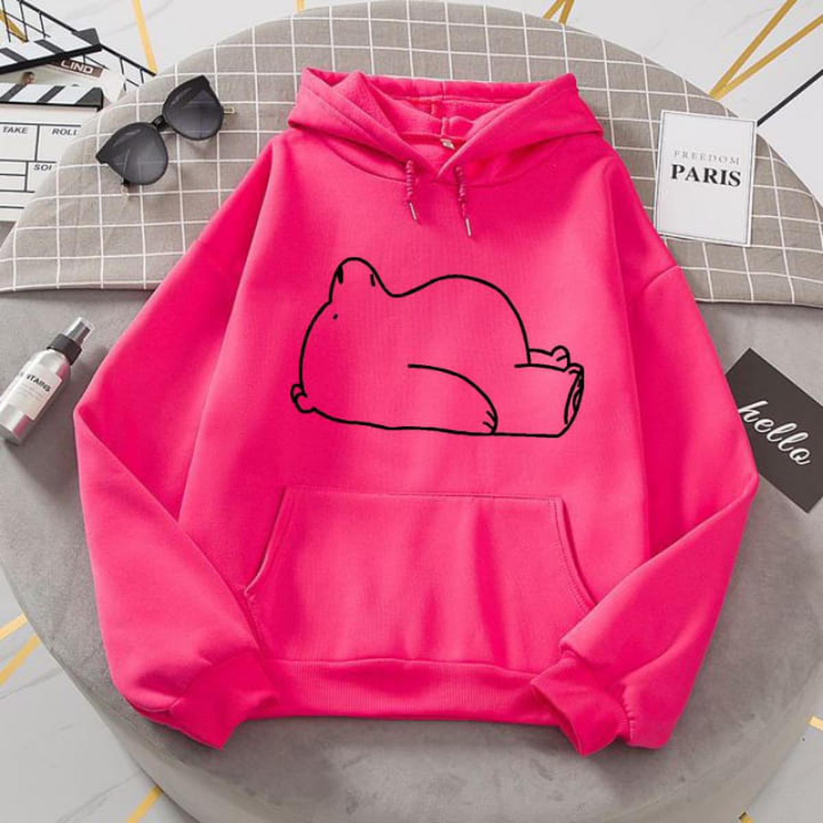 Panda Fleece Full Sleeves Pull Over Hoodie For Women - HB INDUSTRIES - Hoodies & Sweatshirts -