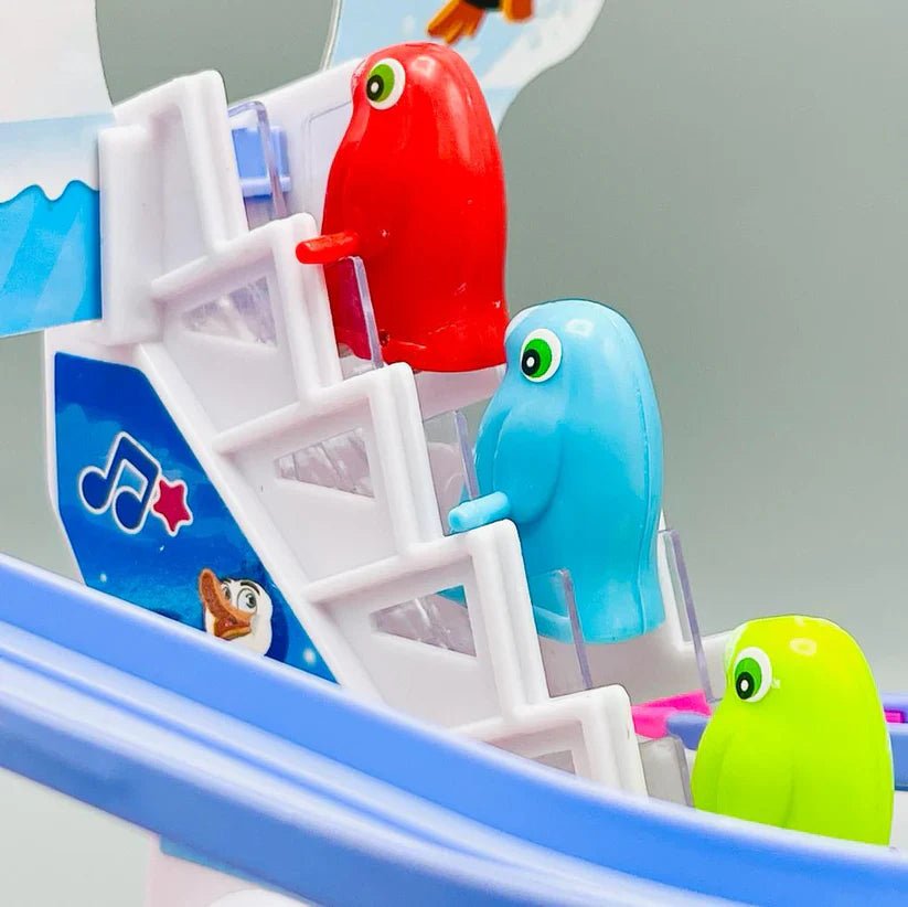 Penguin Race Track Set with Flashing Lights and Music - HB INDUSTRIES - Vehicles & Trains -