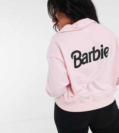 Pink Barbe Printed Fleece Full Sleeves Pull Over Hoodie For Women - HB INDUSTRIES - Hoodies & Sweatshirts -