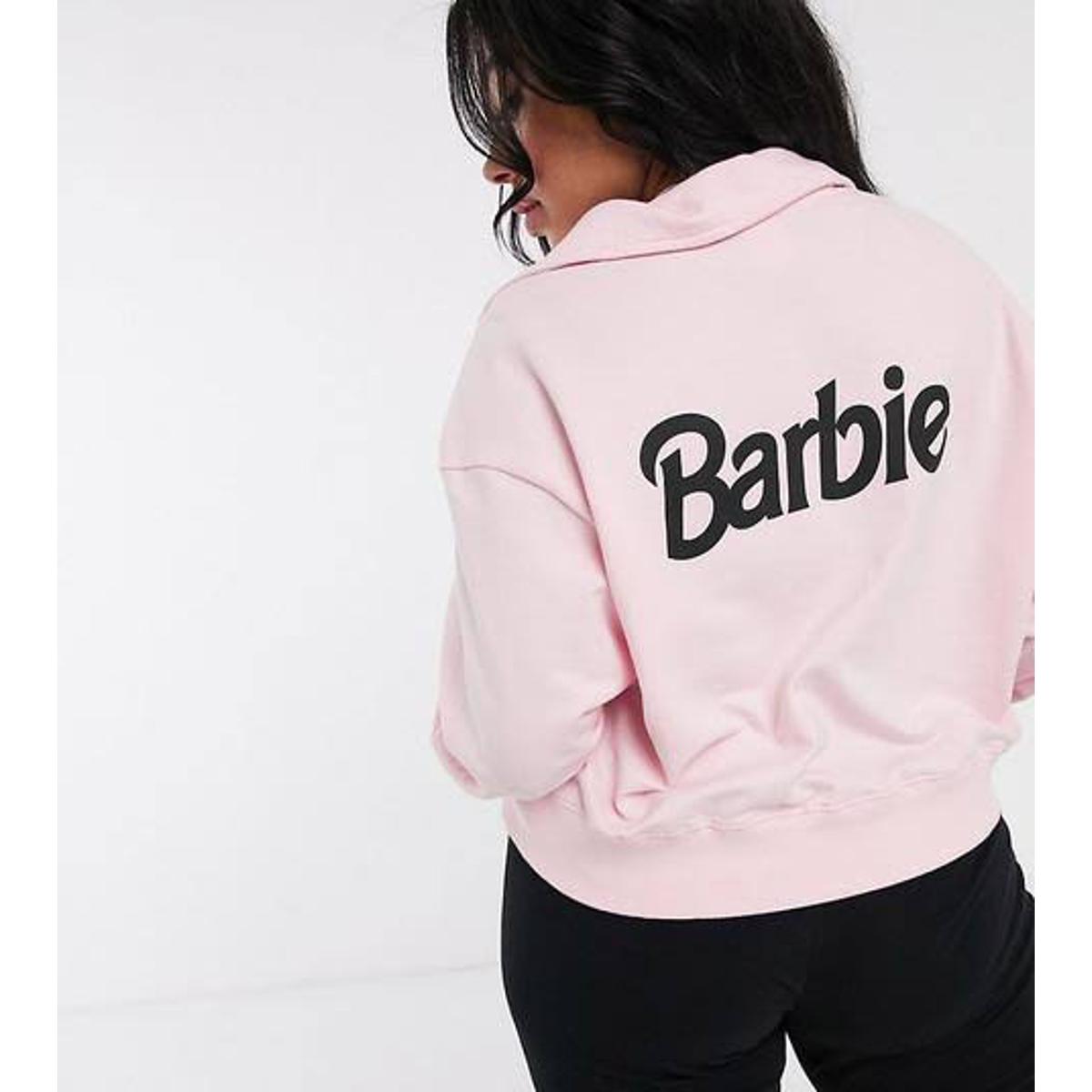 Pink Barbe Printed Fleece Full Sleeves Pull Over Hoodie For Women - HB INDUSTRIES - Hoodies & Sweatshirts -