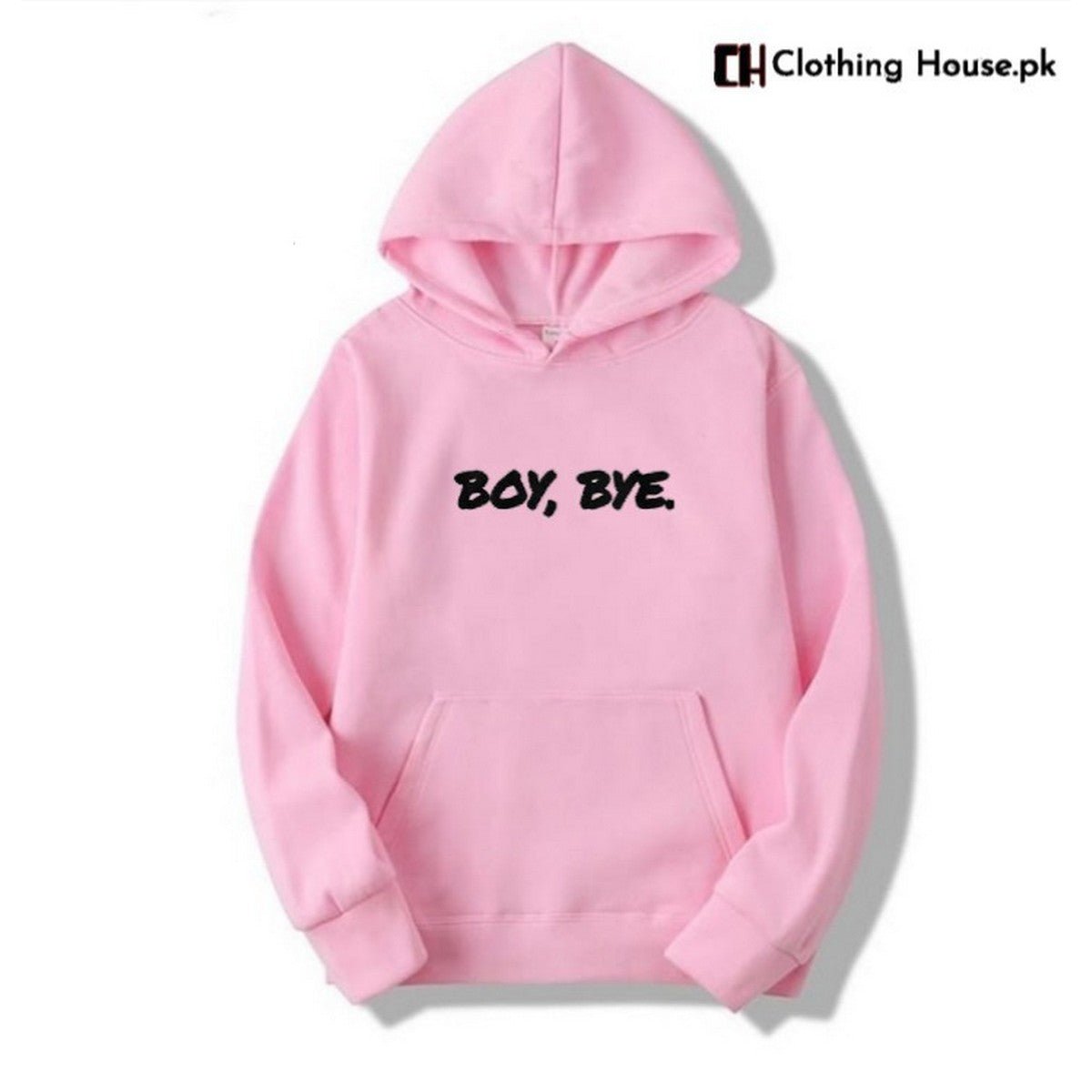 Pink Bye Fleece Full Sleeves Pull Over Hoodie For Women - HB INDUSTRIES - Hoodies & Sweatshirts -