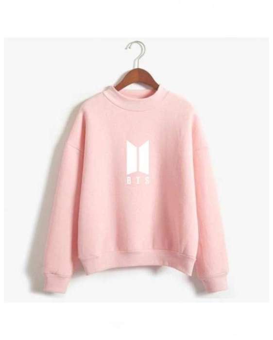 Pink Fleece Bts Sweatshirt For Women 950 - HB INDUSTRIES - Hoodies & Sweatshirts -