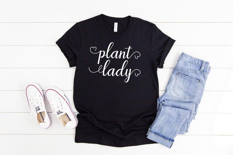 Plant Lady Shirt Women Gardening T - Shirt Crazy Plant Lady Tshirt - HB INDUSTRIES - Tops & T - Shirts -