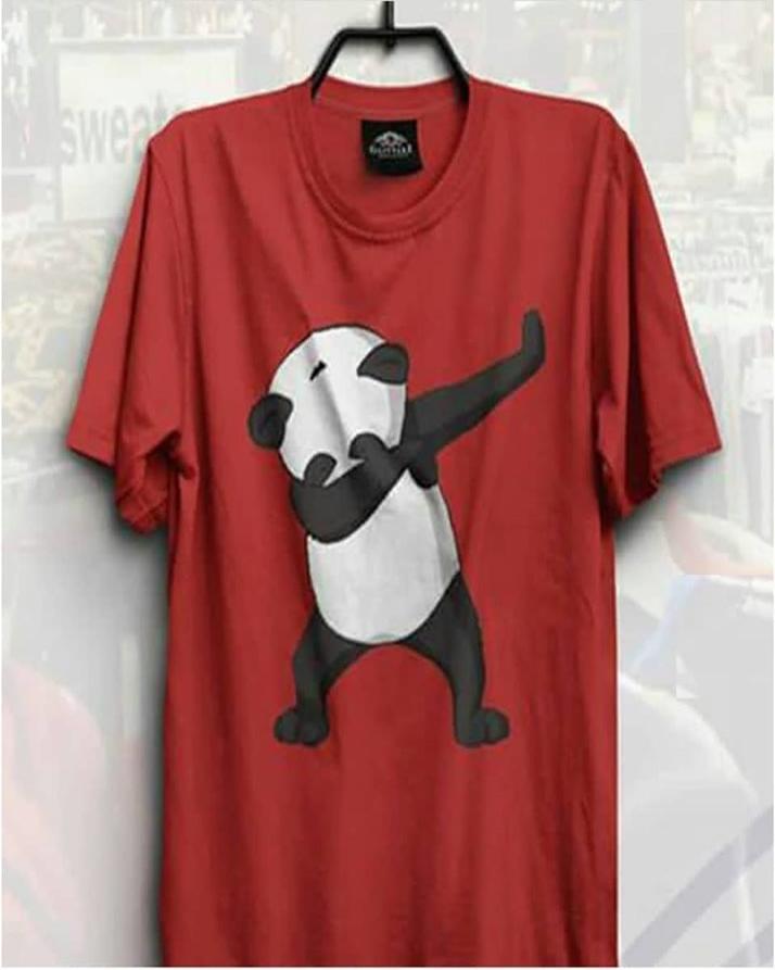 Red Panda Dap Cotton Printed T - Shirt For Women - HB INDUSTRIES - Tops & T - Shirts -