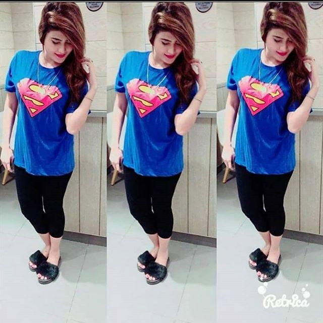 Royal Blue Super Girl Printed T - Shirt For Women - HB INDUSTRIES - Tops & T - Shirts -