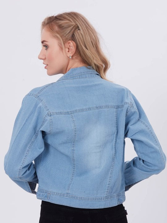 Blum Denim Lightweight Crop Denim Jacket By DOCACCA