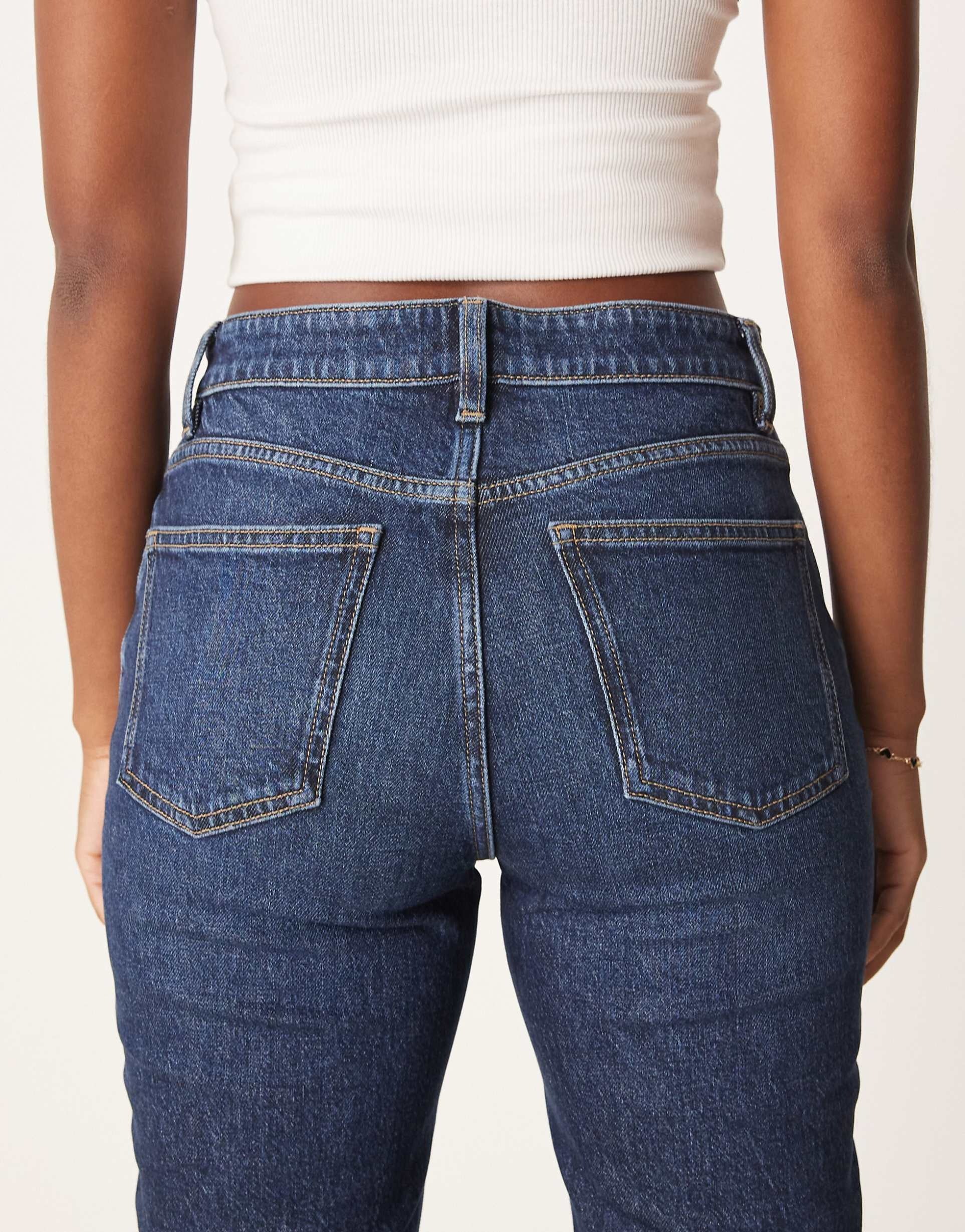 Mom Jeans in Deep Blue – High-Waist Relaxed Fit Denim for Women in Pakistan | DOCACCA