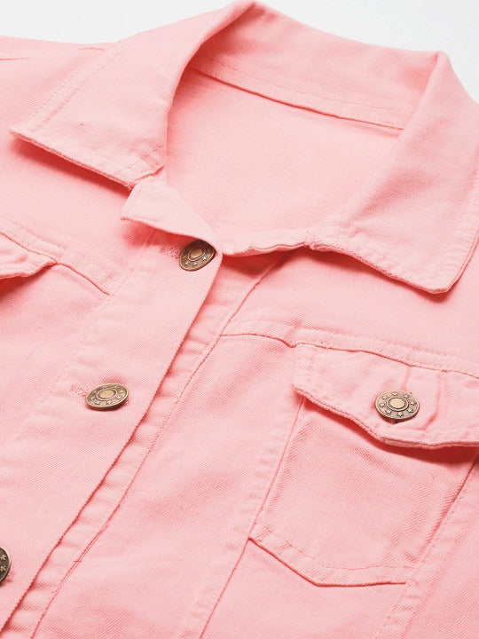 Spread Collar Denim Jacket – Stylish Everyday Layer for Pakistani Streetwear | HB INDUSTRIES