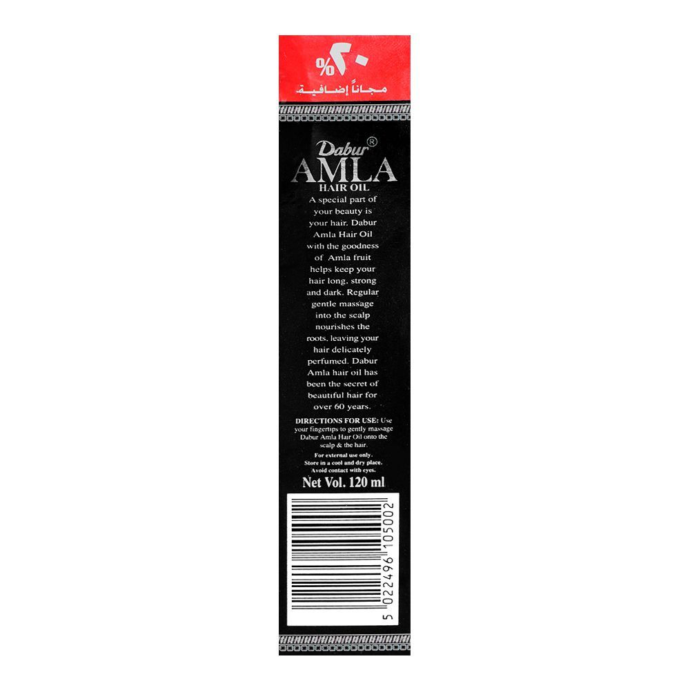 Dabur Amla Hair Oil, 20% Extra Free, 120ml