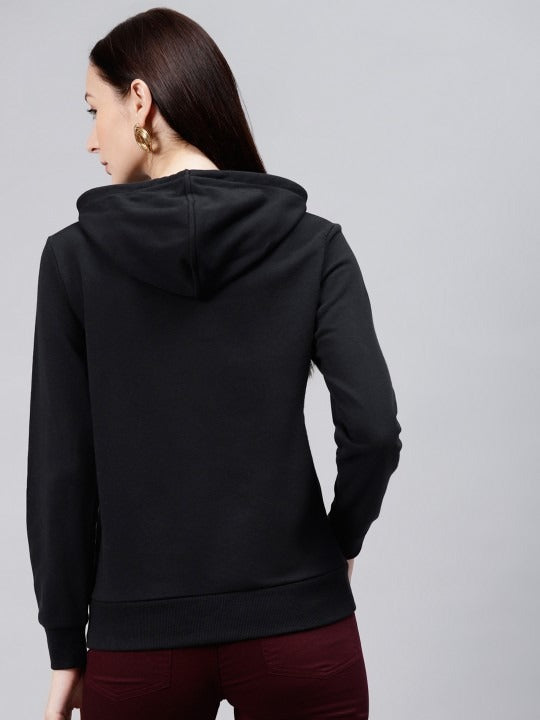 Women Black Hooded Sweatshirt — Classic Black Hoodie for Women | HB INDUSTRIES Pakistan