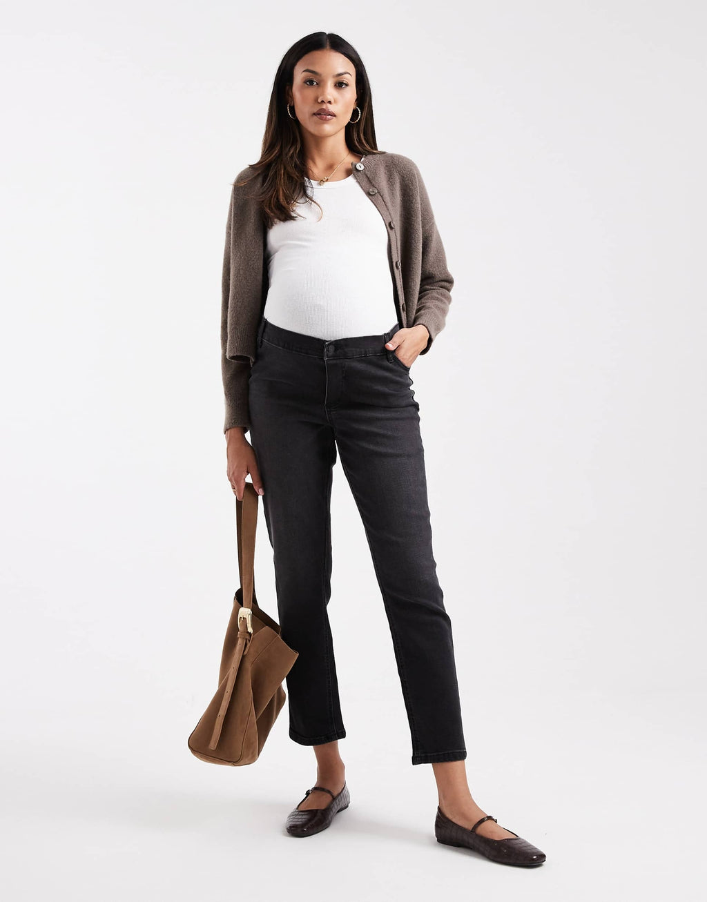 Mom Jeans in Washed Black – High-Waist Relaxed Fit Denim for Women in Pakistan | DOCACCA