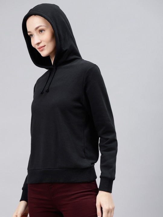 Women Black Hooded Sweatshirt — Classic Black Hoodie for Women | HB INDUSTRIES Pakistan