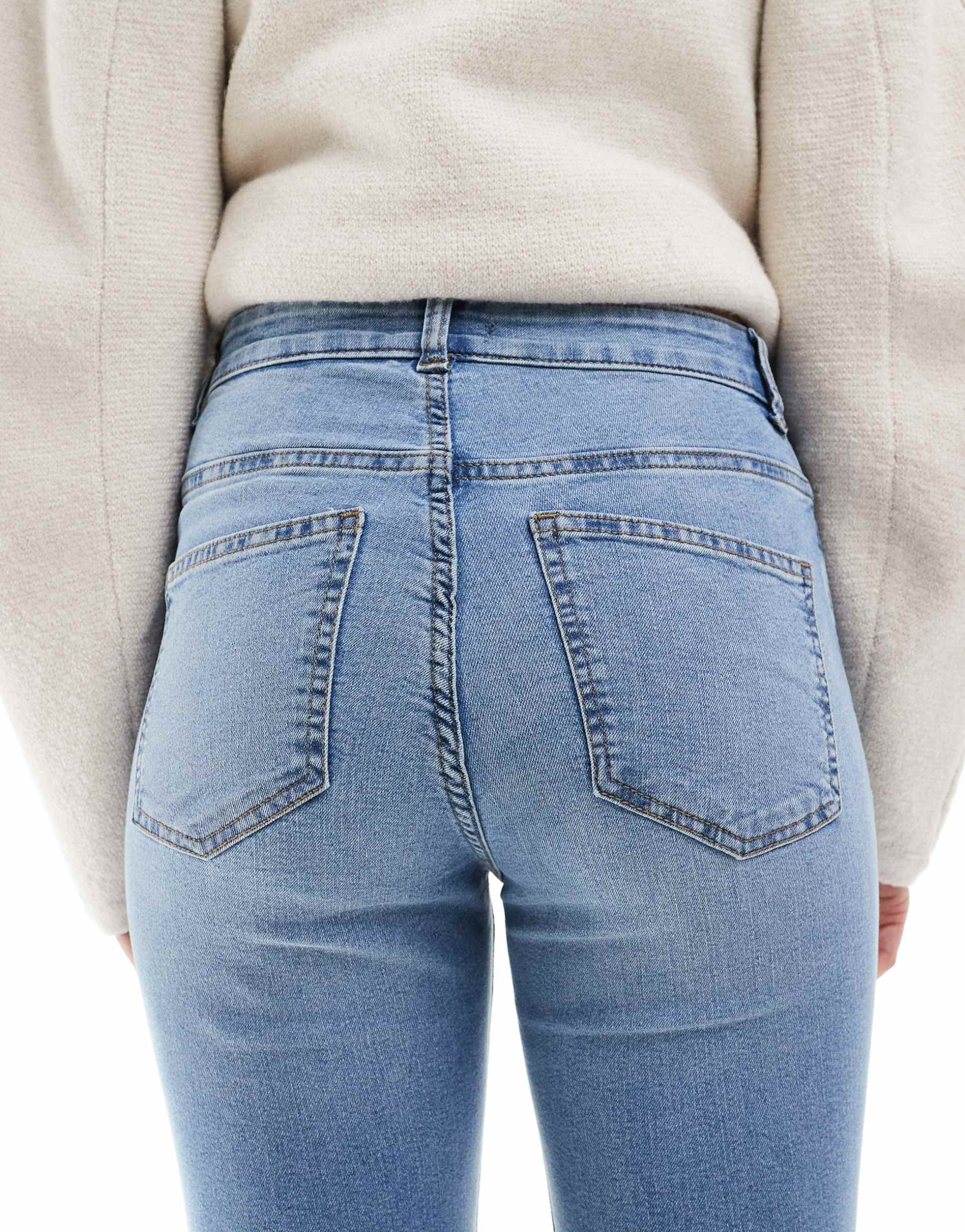 Skinny Jeans in Mid Blue – Slim Fit Stretch Denim for Men in Pakistan | DOCACCA