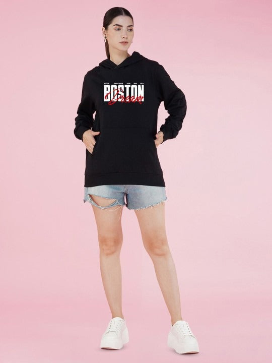 Graphic Printed Hooded Oversized Navy Blue Hoodie for Women – Trendy Streetwear in Pakistan | DOCACCA