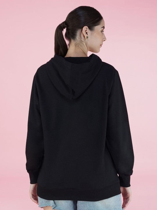 Graphic Printed Hooded Oversized Navy Blue Hoodie for Women – Trendy Streetwear in Pakistan | DOCACCA