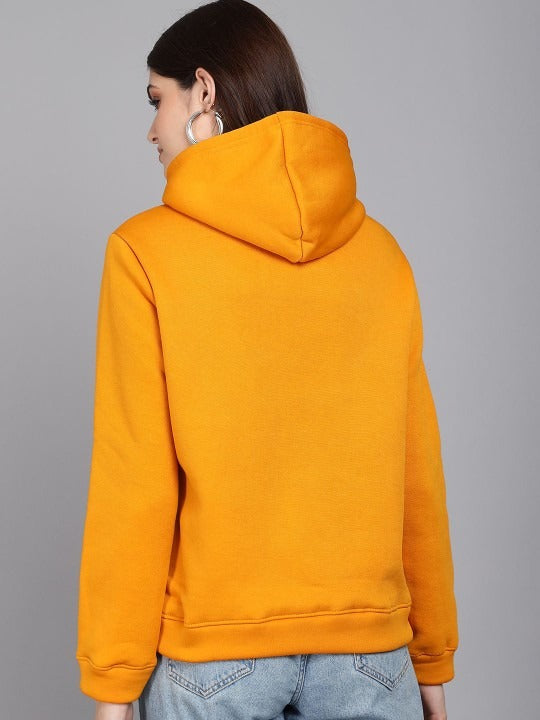Women Hooded Long Sleeves Yellow Hoodie – Casual Pullover Sweatshirt for Pakistan | DOCACCA