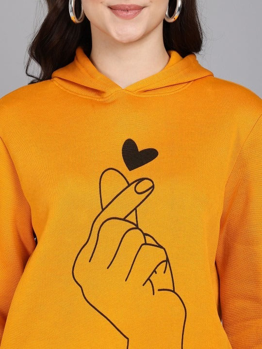 Women Hooded Long Sleeves Yellow Hoodie – Casual Pullover Sweatshirt for Pakistan | DOCACCA