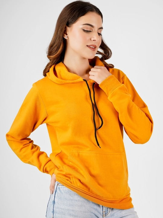 Women Hooded Cotton Yellow Hoodie – Casual Pullover for Pakistan | DOCACCA