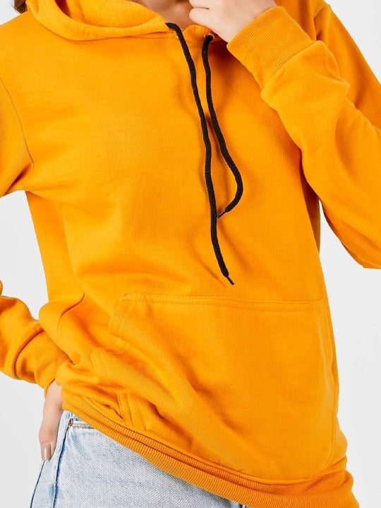 Women Hooded Cotton Yellow Hoodie – Casual Pullover for Pakistan | DOCACCA