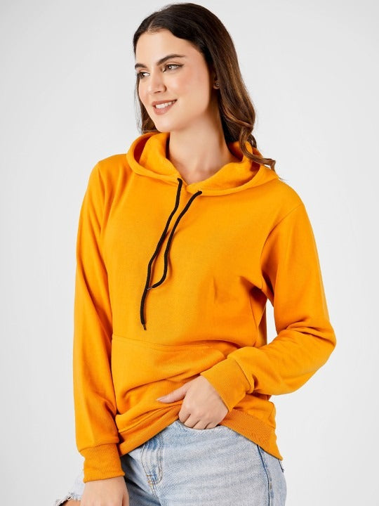 Women Hooded Cotton Yellow Hoodie – Casual Pullover for Pakistan | HB INDUSTRIES