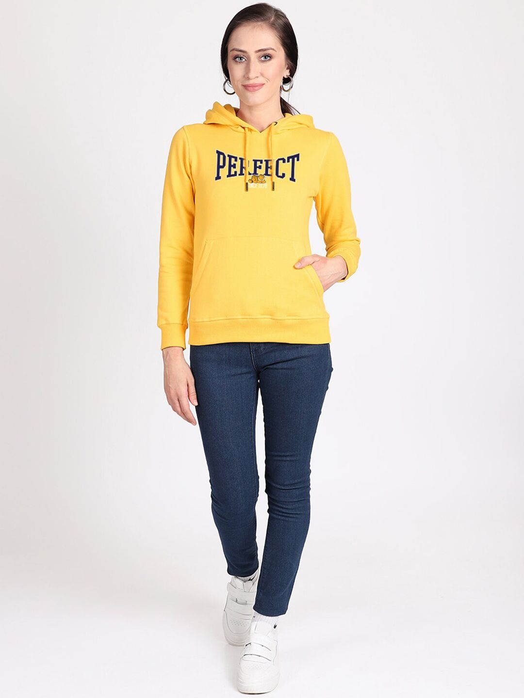Garfield Printed Hooded Pullover Yellow Hoodie for Women – Casual Streetwear Pakistan | HB INDUSTRIES