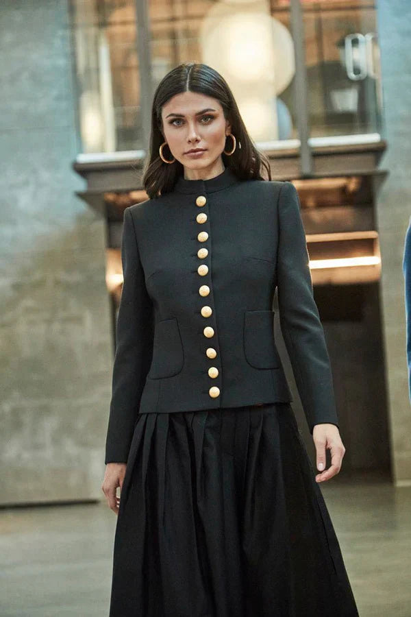 HB INDUSTRIES Women Black Blazer with Pockets