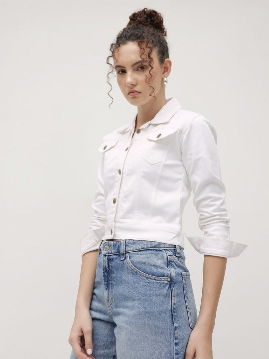 Women Crop Denim Jacket – Trendy Short Denim Layer for Everyday Pakistani Style | HB INDUSTRIES