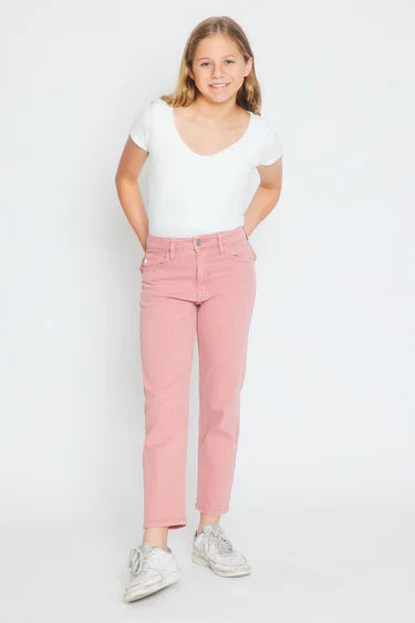Unique Ultra High Rise Straight Kid Girls Jeans