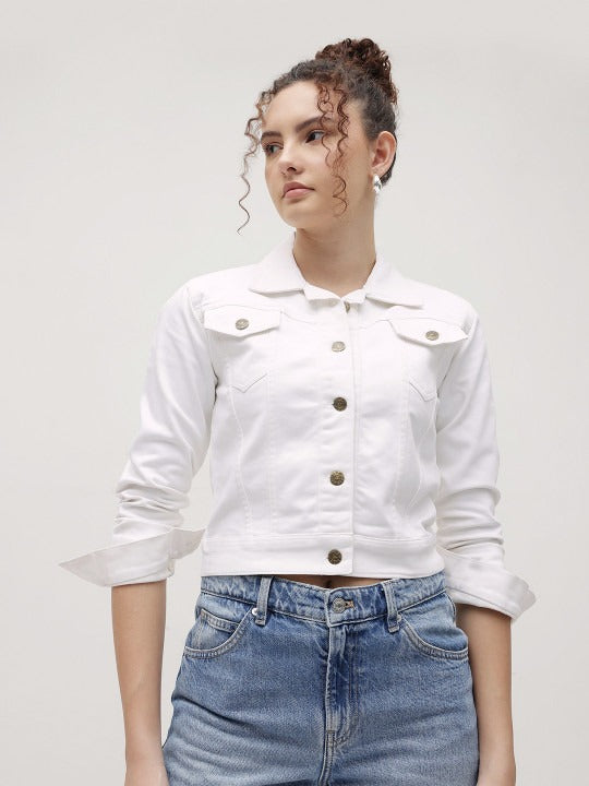 Women Crop Denim Jacket – Trendy Short Denim Layer for Everyday Pakistani Style | HB INDUSTRIES