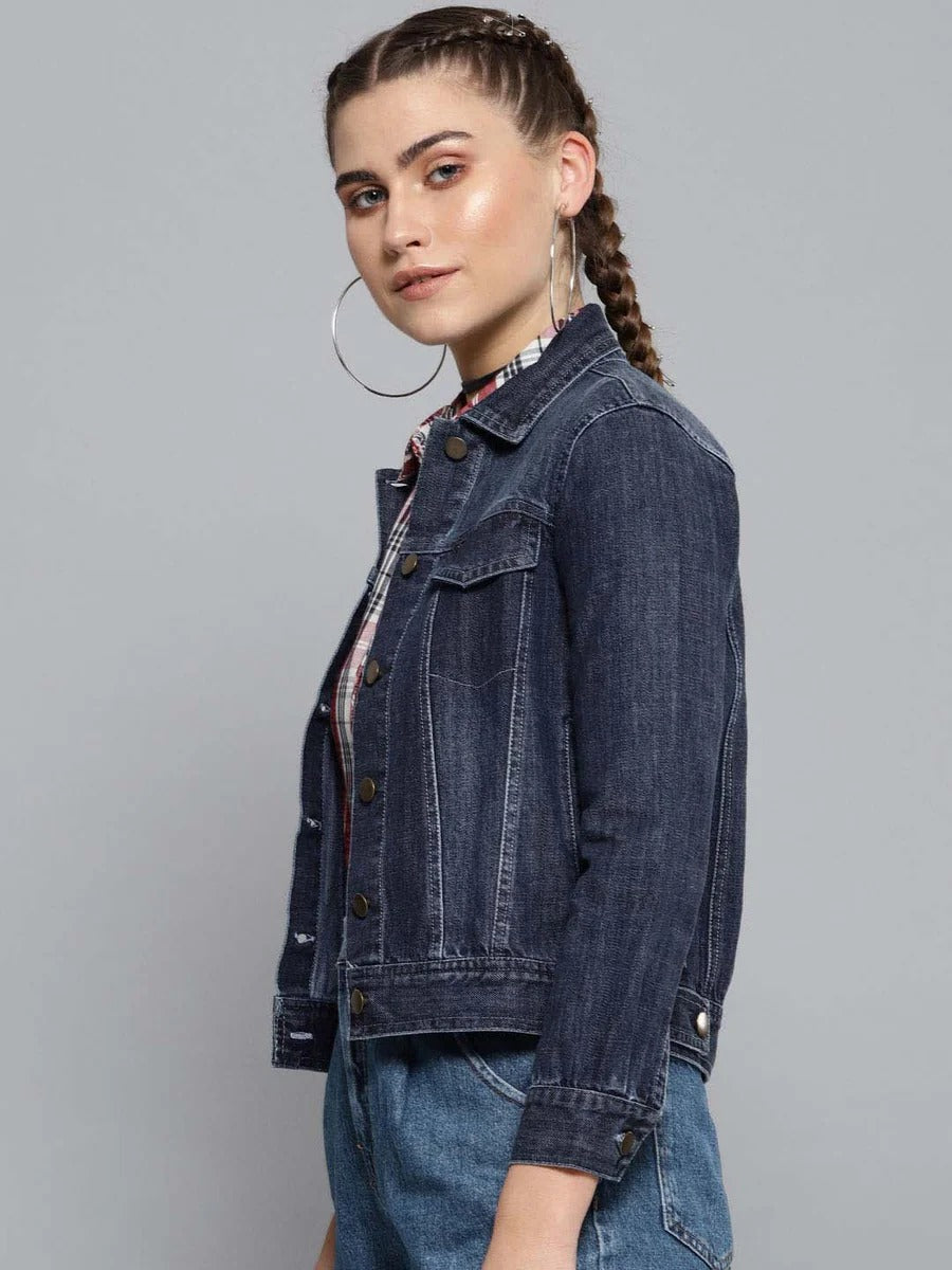 Women Denim Plain Jacket for Everyday Style in Pakistan | HB INDUSTRIES