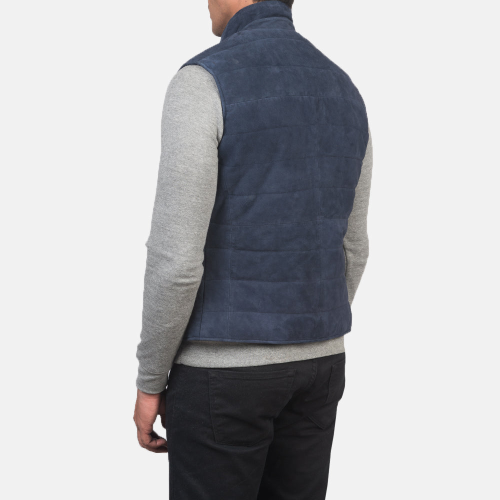 Blue Suede Premium Leather Vest