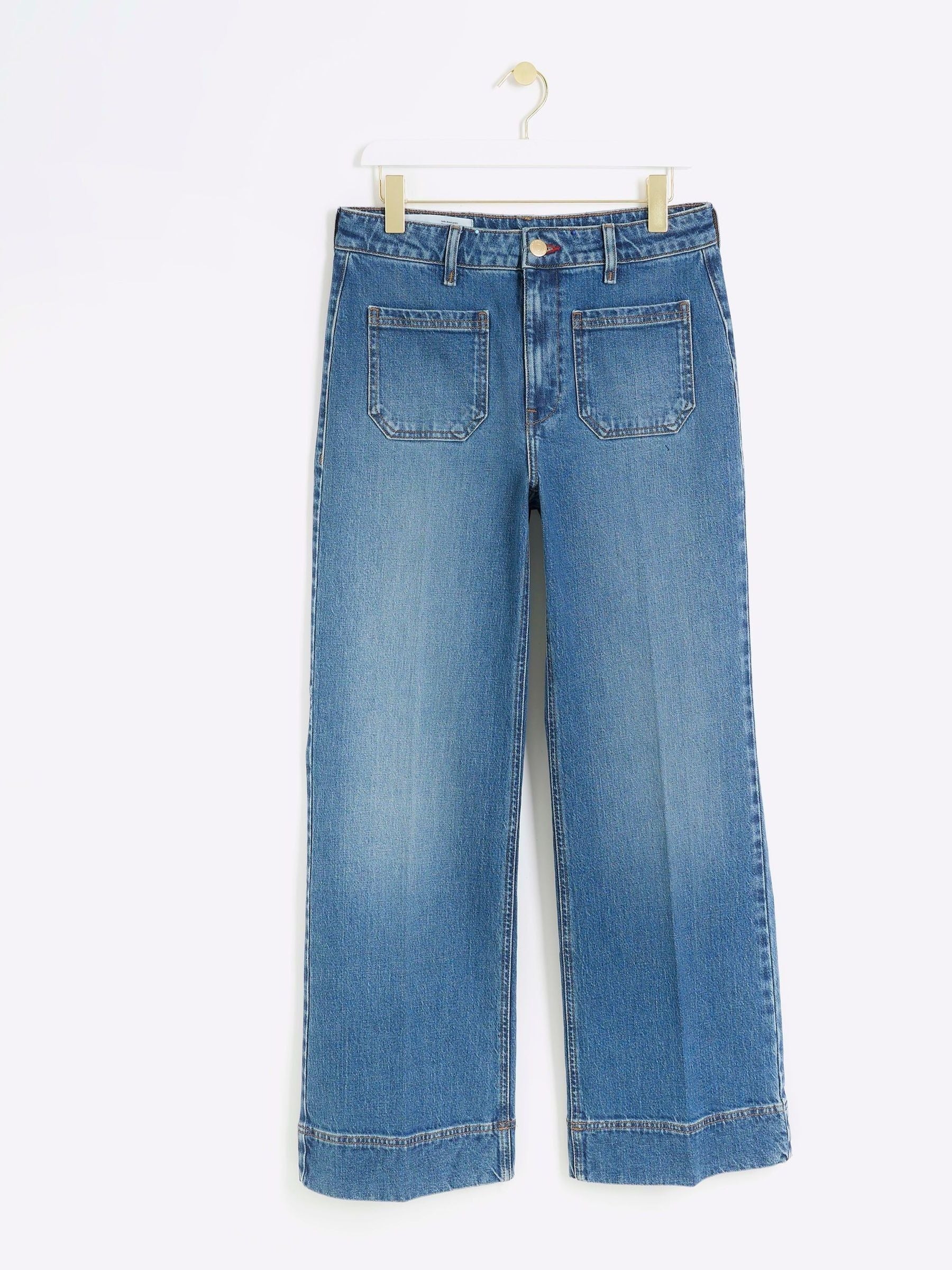Women Rinse Blue Jersey Denim Wide Leg Trousers – Comfortable & Stylish Pants for Pakistan | HB INDUSTRIES