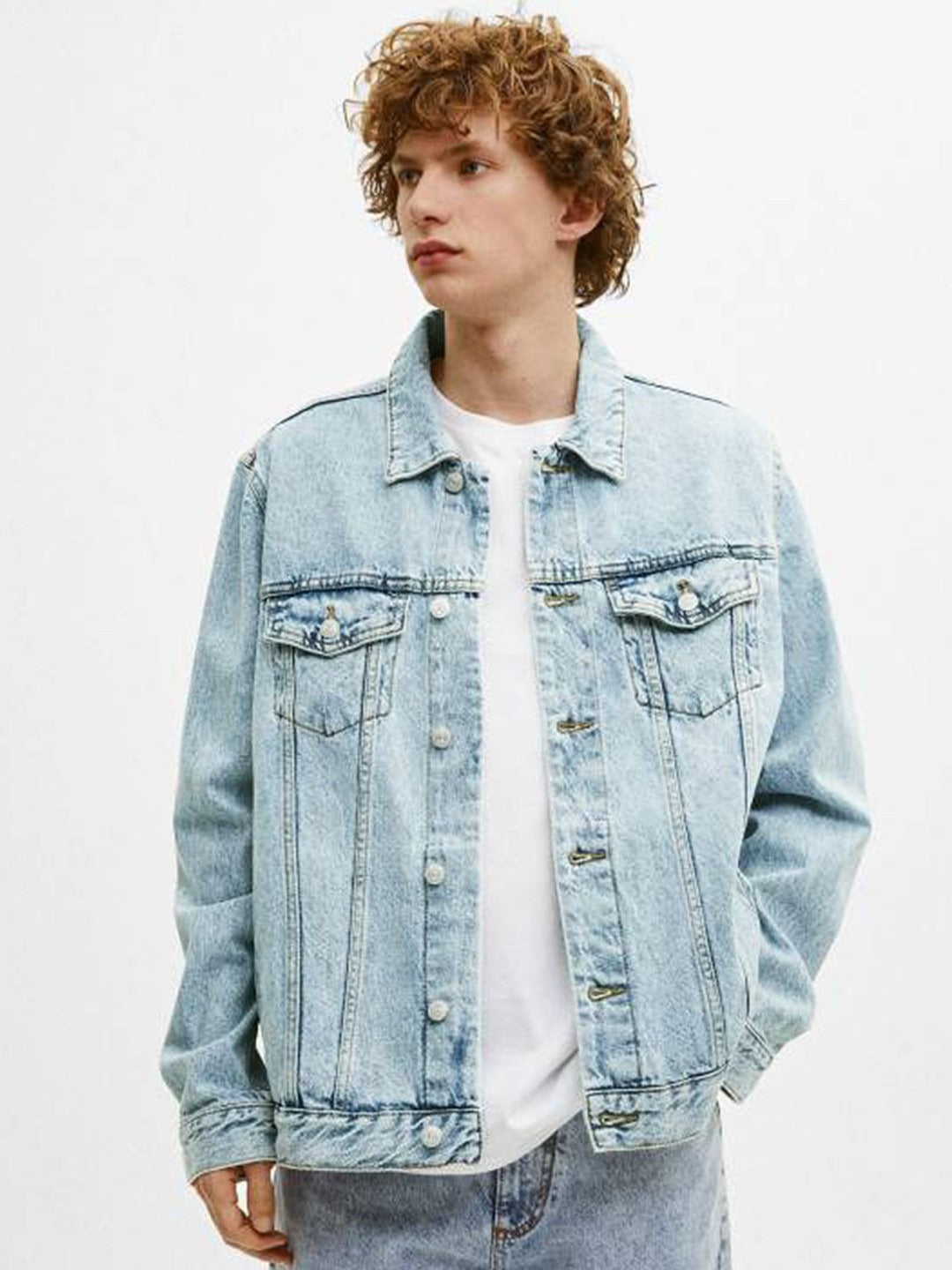 Men Solid Spread Collar Denim Jacket – Urban Cool Style for Everyday Wear in Pakistan | HB INDUSTRIES