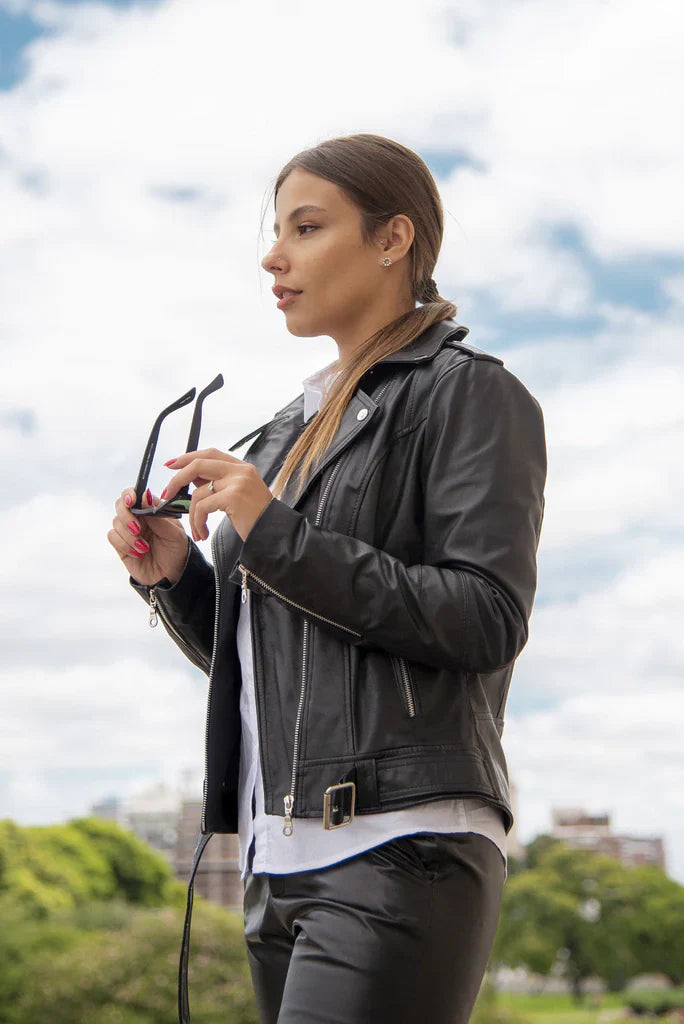 Dark Knight Black Biker Leather Jacket