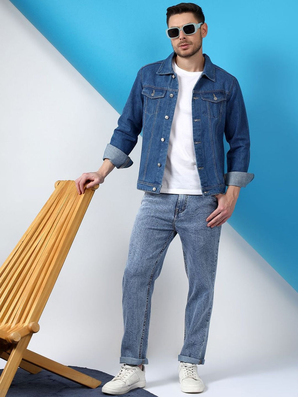 Men Spread Collar Denim Jacket – Smart, Breathable Everyday Wear in Pakistan | HB INDUSTRIES