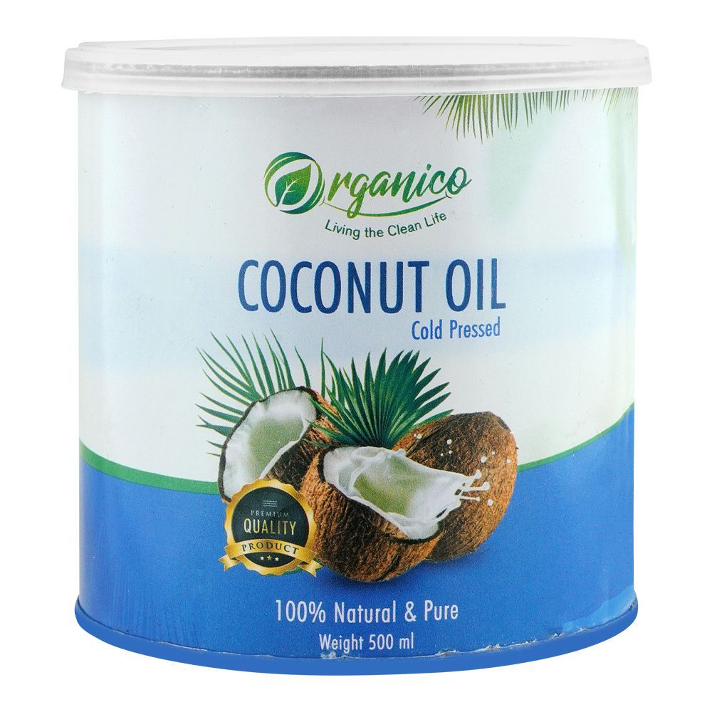 Organico Cold Pressed Coconut Oil, Can, 500ml