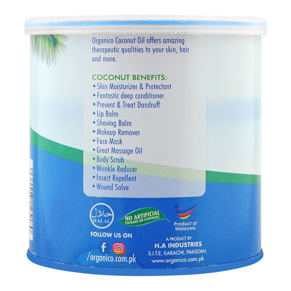 Organico Cold Pressed Coconut Oil, Can, 500ml