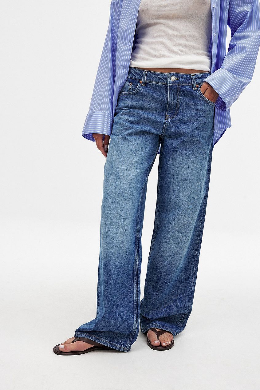 Women Mid Waist Loose Straight Denim – Comfortable Mid-Rise Straight-Leg Jeans for Everyday Pakistani Style | HB INDUSTRIES