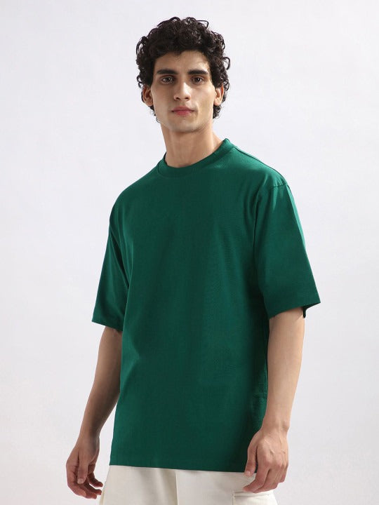Men’s Oversized Solid Pure Cotton T-Shirt – Breathable Streetwear for ...